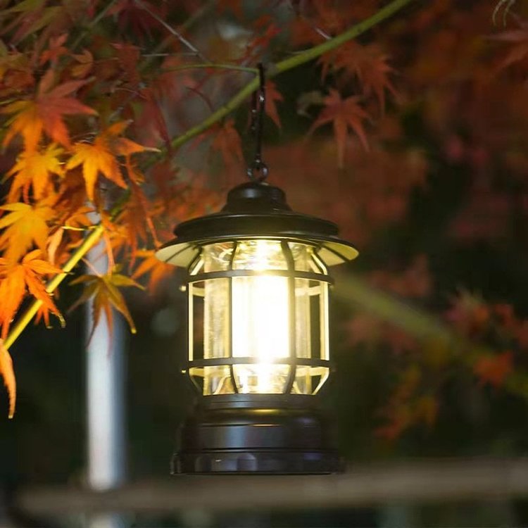 Candeeiro de campismo LED retro - Estilo vintage e praticidade