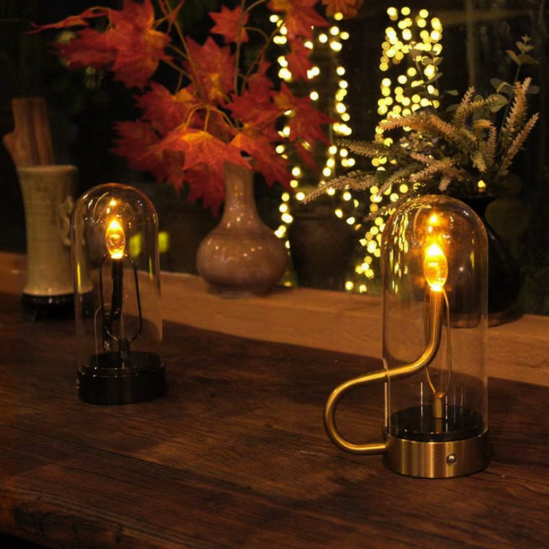 Bordlampe — Varm belysning flammeeffekt 