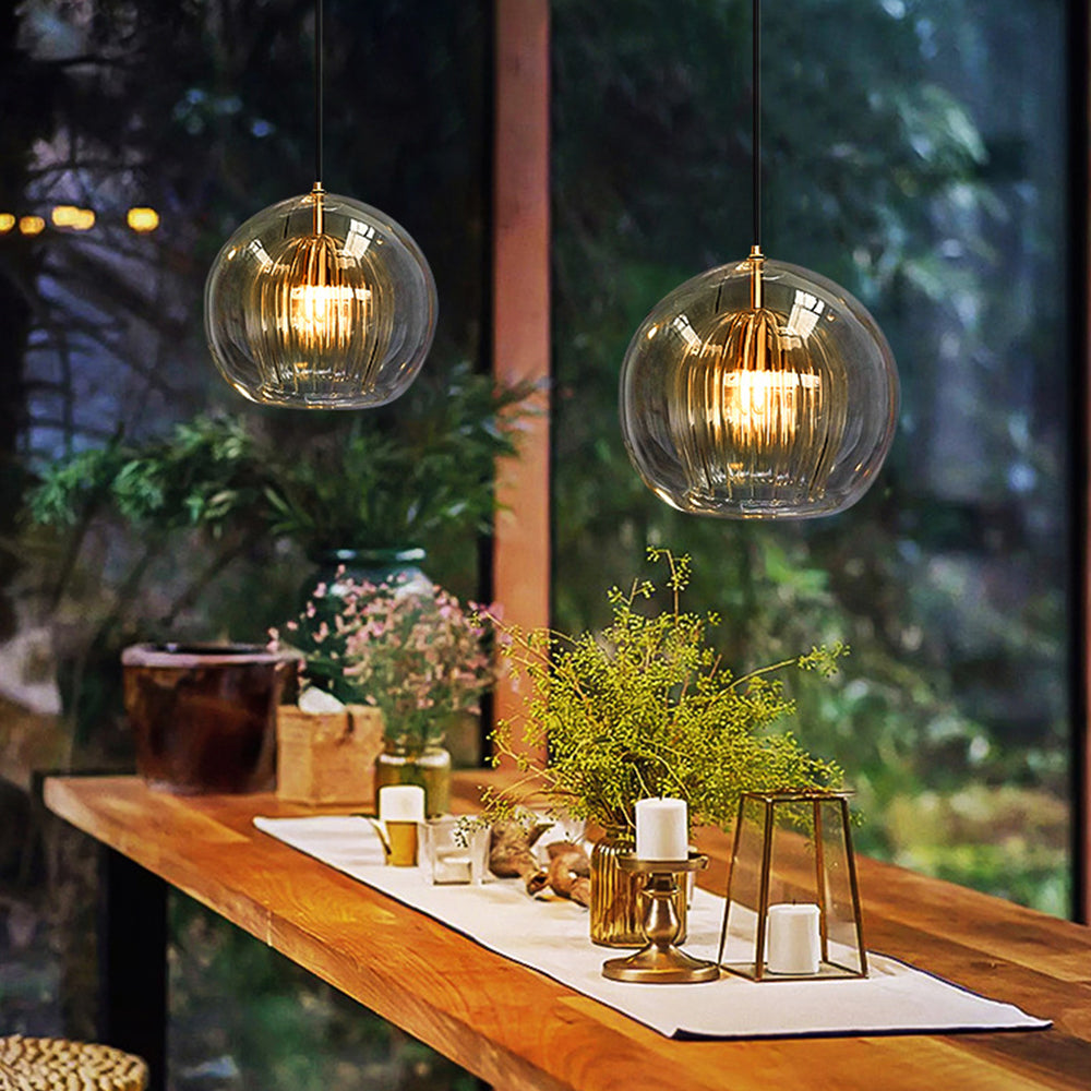 Lampe Suspendue En Verre Élégante Et Chaleureuse – Style Et Raffinement