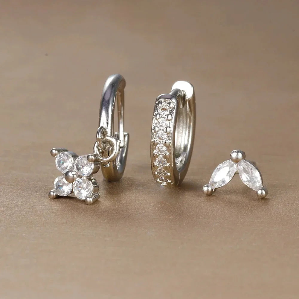 Conjunto de Aros y Pendientes – Versatilidad y Brillo Sutil 