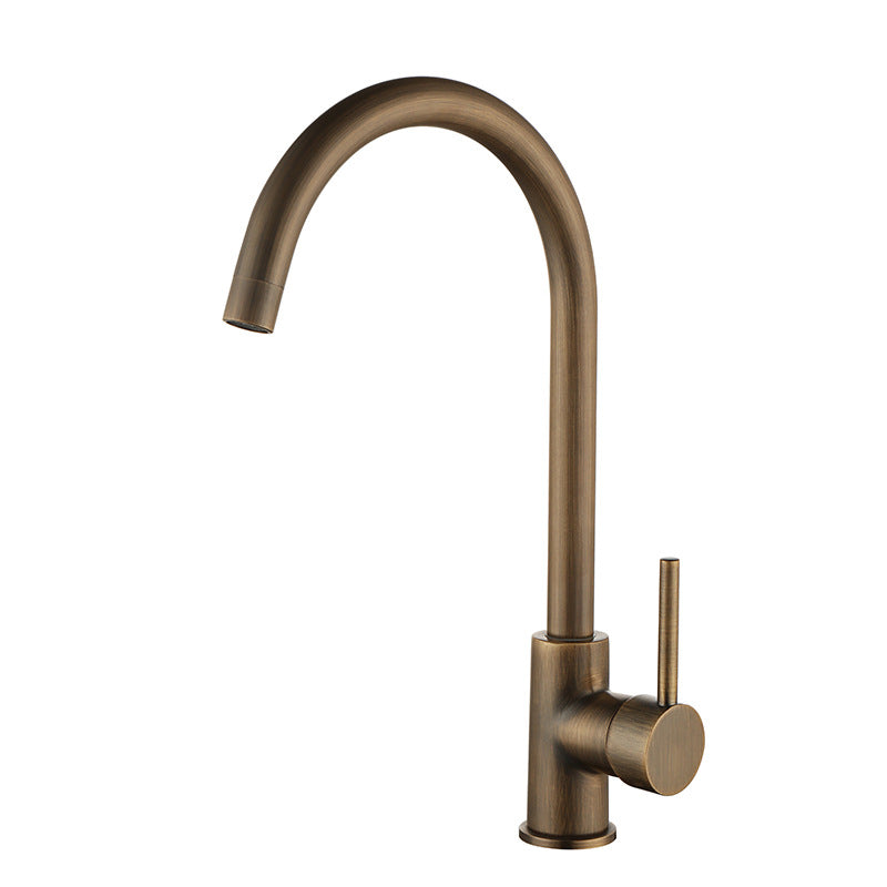 Grifo de Cocina Elegante – Bronce Antiguo y Diseño Refinado 