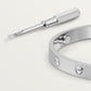 Pulsera rígida – Acabado Plateado y estilo refinado 